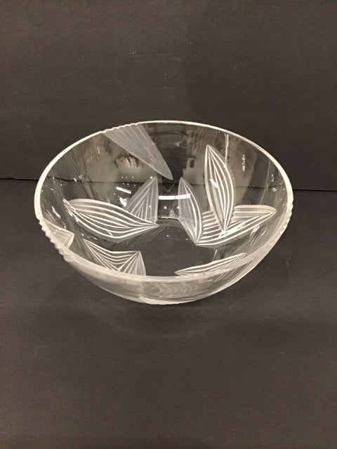9" Etched Crystal Bowl