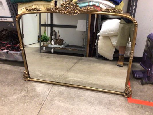 37 X 49 Antiqued Gold Framed Mirror