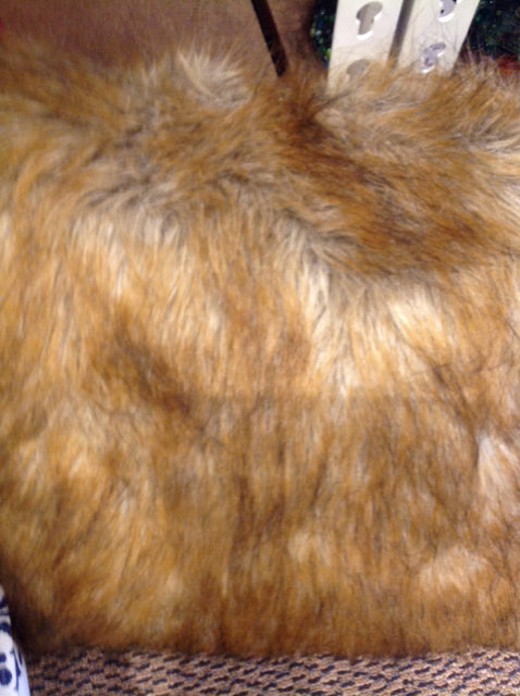 Pillow- 18" Brown Faux Fur