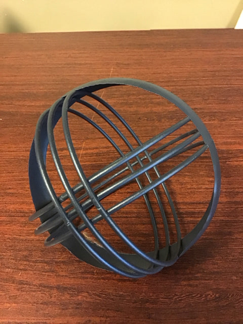 5" Black Metal Decorative Orb