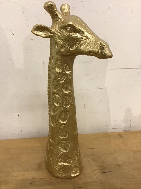 12" Gold Resin Giraffe Head