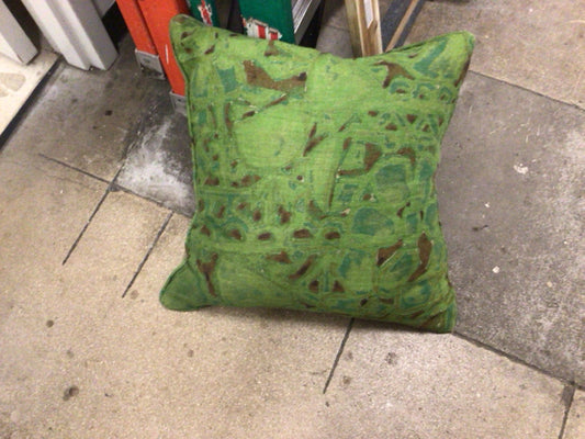 Green/Print Pillow