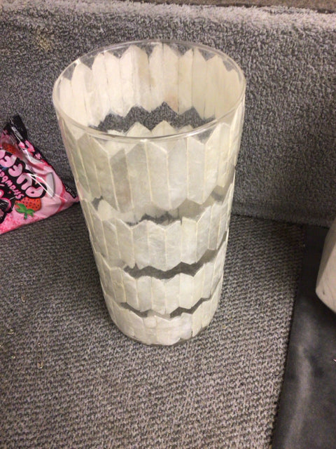 9" Glass M.O.P Accent Accent Vase