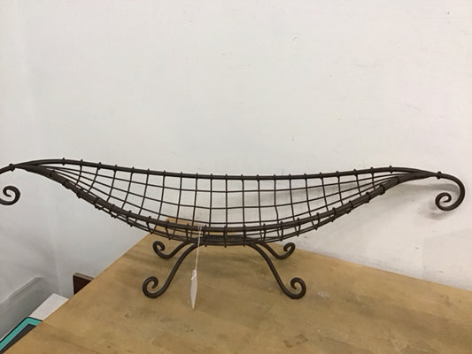 41" Metal Scroll Bowl