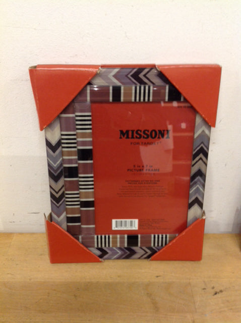 Photo Frame- 5" X 7" Missoni Brown & Black