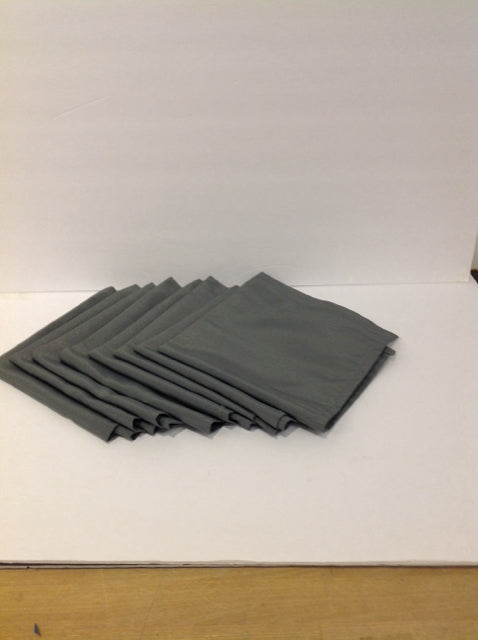 Set/8 Grey Dinner Napkins