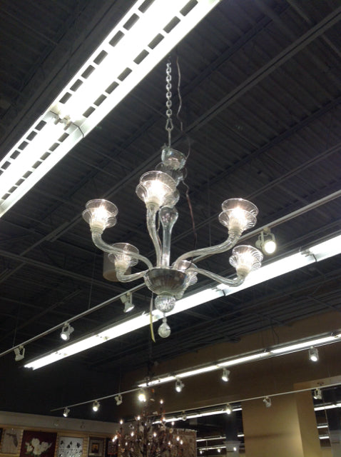 Chandelier- Italian Blown Glass 6 Arm