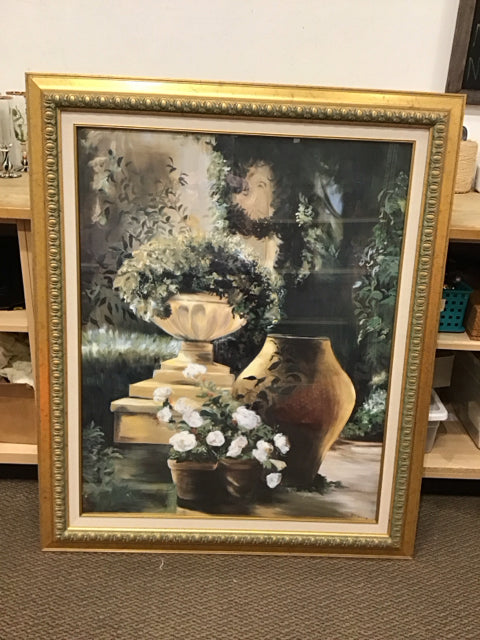 41x46 Framed "Garden Pottery"