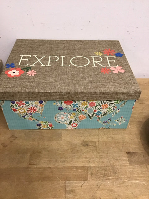 15"x7" Floral Decorative Document Box
