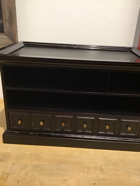 19"x11" Bombay Black Wood Desk Organizer