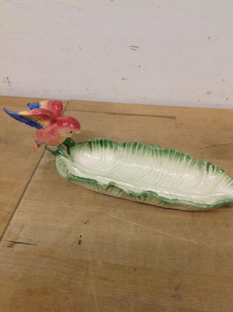 Tray- 10" Fitz & Floyd Ceramic Parrot