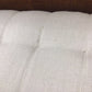 AS-IS Cream Tufted Bench W/Metal Legs(Light Soil)