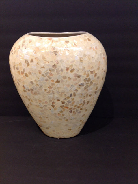 13" Mother of Pearl Decorated Vase