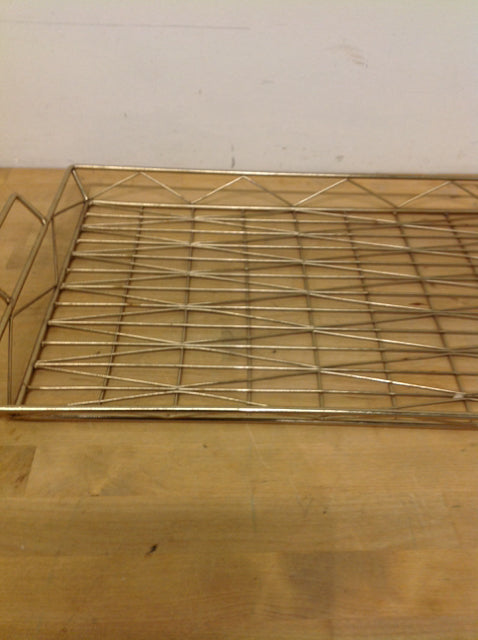 Tray- 19" Gold Metal Wire