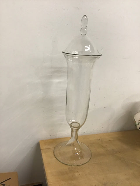 27" Glass Apothecary Lidded Jar