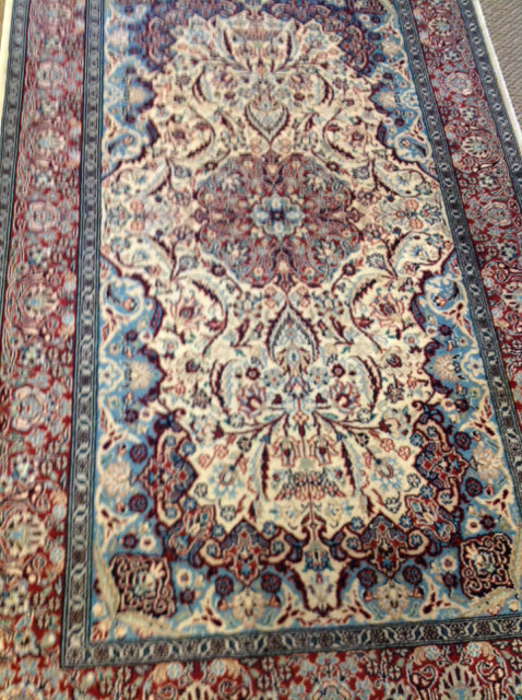 Rug- 37" X 64" Blue & Red Print