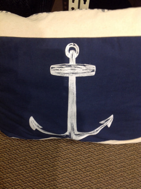 Pillow- 36" Cynthia Rowley Blue Anchor