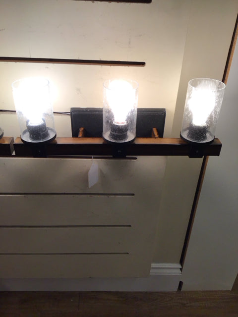3-Light Rustic Bronze Like Wall Sconce