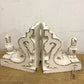 11"x9" White Distressed Corbel Bookends