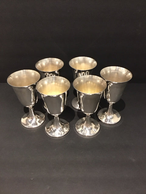 Set/6 Kirk's Silverplate Goblets