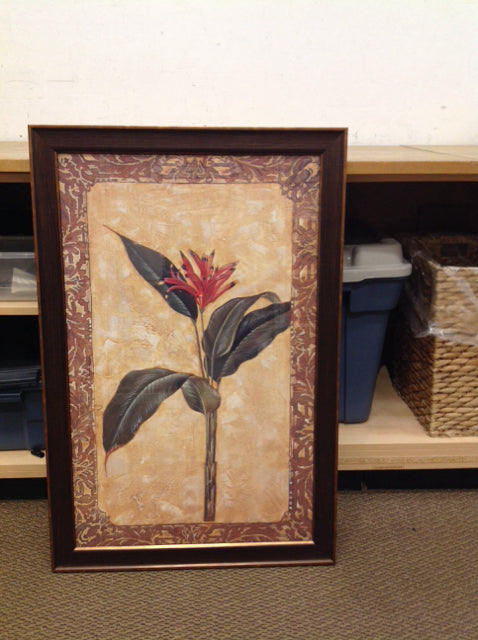 26"x39" Framed Flower Art on Paper