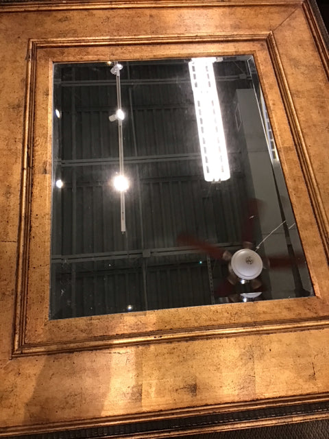 50"x40" Metallic Wood Frame Mirror