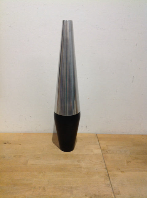 24.5" Black & Silver Vase