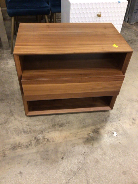 17" X 28" Wood One Drawer Nightstand