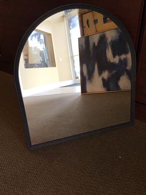 32"x34" Black Arch Mirror