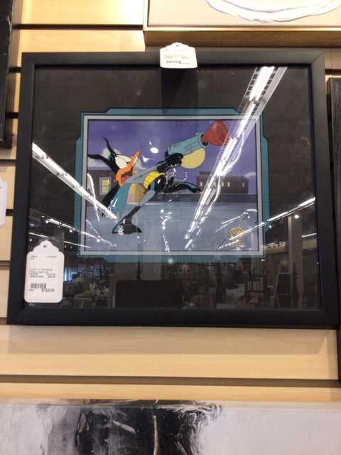 15 3/8" X 17 3/8" Warner Brother's Daffy Duck Animation Cel W/C.O.A