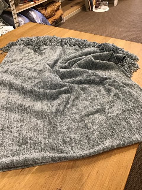 Pier 1 Sage Green Fringed Throw