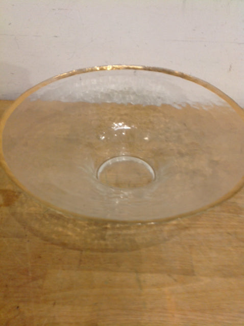 Bowl- 13 Glass W Gold Trim