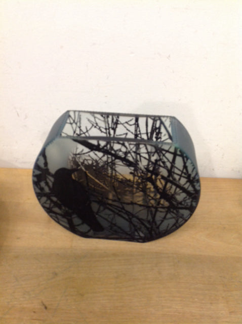 Vase- 7" Glass Bird Branch