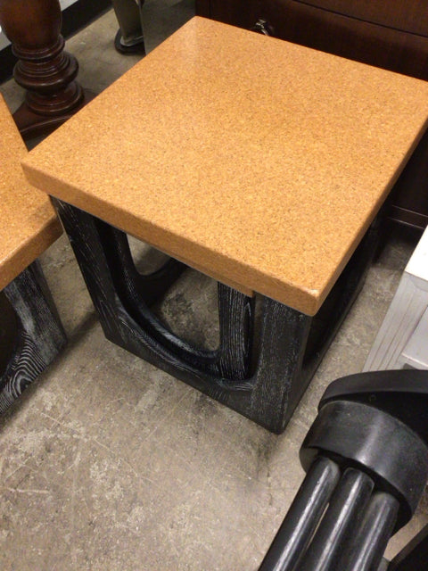 Pair Of Jonathan Adler Coliseum Cork Top Nesting Tables