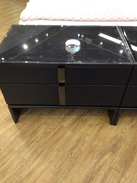 31.5" X 19.5" X 24" Malerba Black & More Nightstand