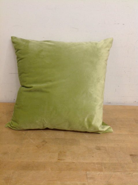 Square Green Velour Like Pillow
