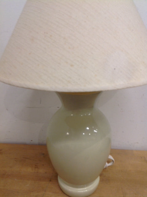 25" Cream Ceramic Lamp