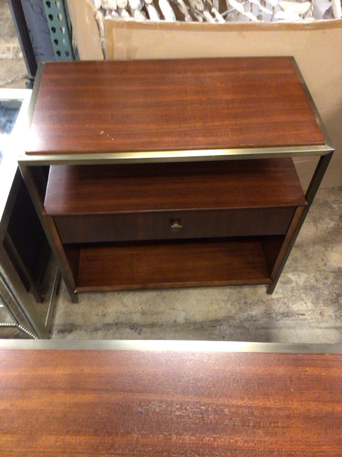 As-IS Mitchell Gold + Bob Wiiliams Wood/Gold End Table(Surface Marks)