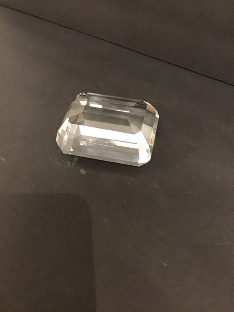 Faceted Glass Stone Paperweight