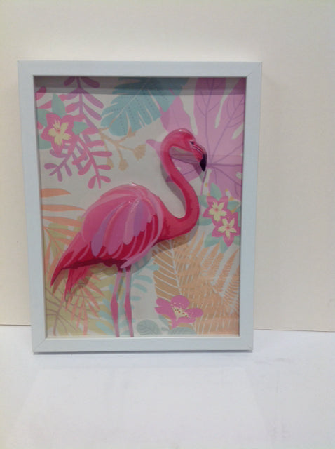 14x11 Framed Flamingo Art
