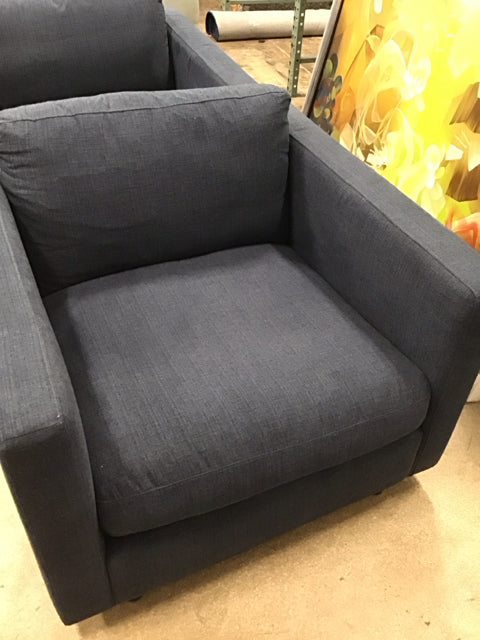 Blue Upholstered Accent Chair