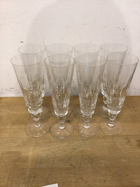 Set Of 8 Hampshire By Stuart Champagne Flutes