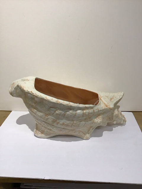 23" Conch Shell Ceramic Planter