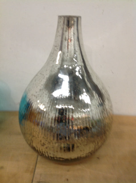 Vase- 17" Silver Mercury Glass