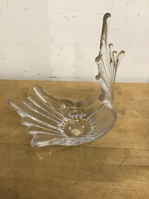 12" Clear Art Glass Bowl
