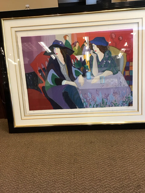 45"x56" "Two Women In a Cafe" By Patricia Govezensky Art