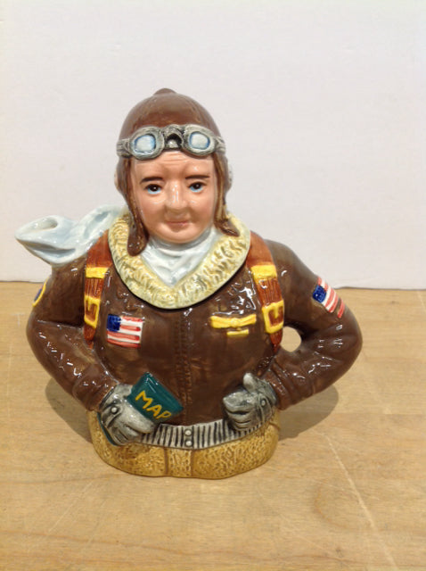 6" Ceramic Aviator Teapot