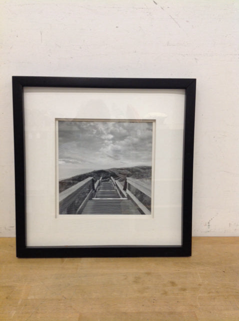 17.5"Sq Framed Beach Bridge Photo