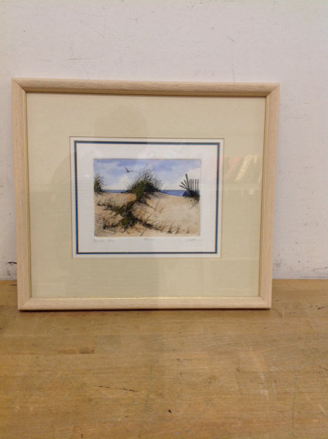 16"x15" Framed "Beach Day" S/N