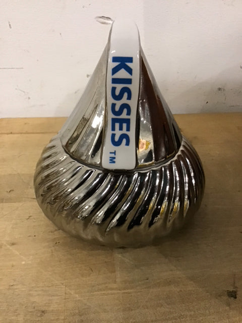 6" "Kisses" Silver Ceramic & Enamel Lidded Bowl